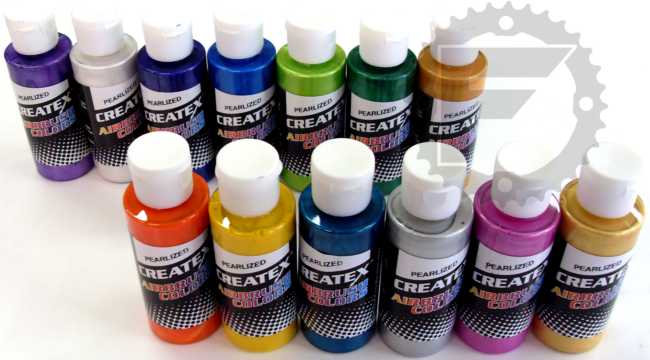 set 13 colori acrilici perlati Createx per aerografo 60 ml set 13 colori acrilici perlati Createx per aerografo 60 ml